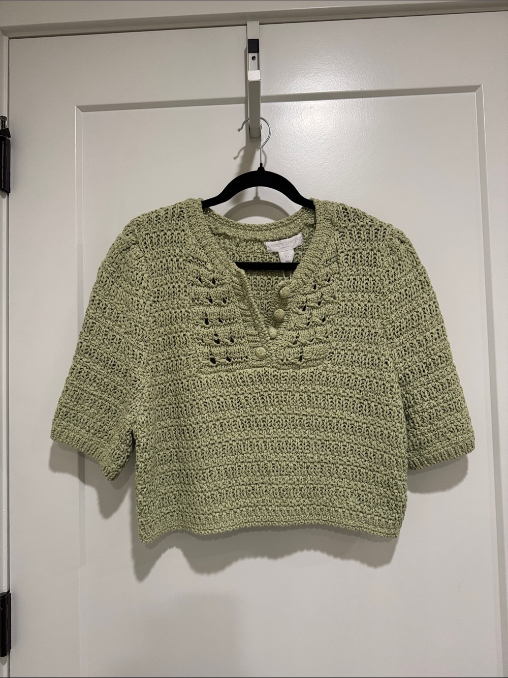 Caroline Constas green knit tee